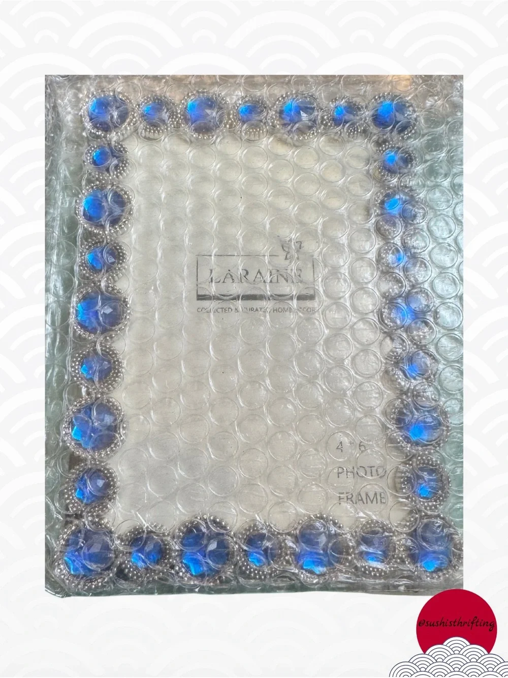 4x6 Photo Frame NIB • Sapphire Rhinestone